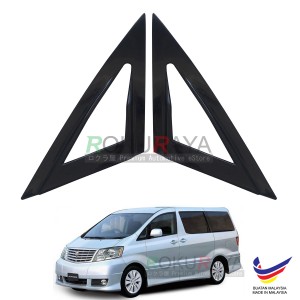 Toyota Alphard AH10 (1st Gen) 2002-2008 Aerodynamic Front Triangle Side Window Mirror Cover (J's JS Racing Design)
